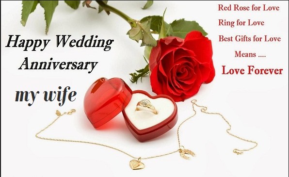 happy anniversary image with pendant of heart