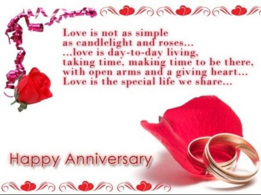 sweet quote with ring image for anniversary