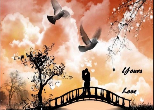 romantic image for anniversary on bridge