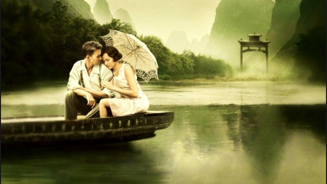 romantic couple image with umbrella HD wall paper