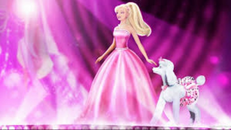 walking barbie doll hd wall paer with dog
