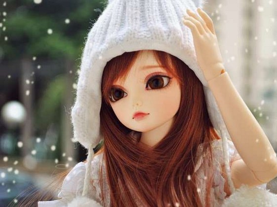 lovely barbie doll in snow hd wall paper