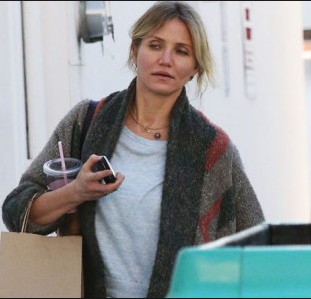 after shopping cameron diaz with out make up