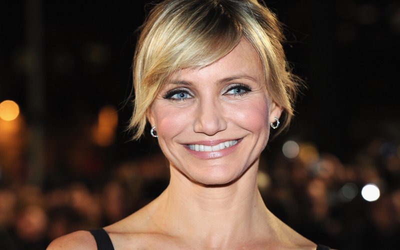 new haircut of the cameron diaz with out makeup