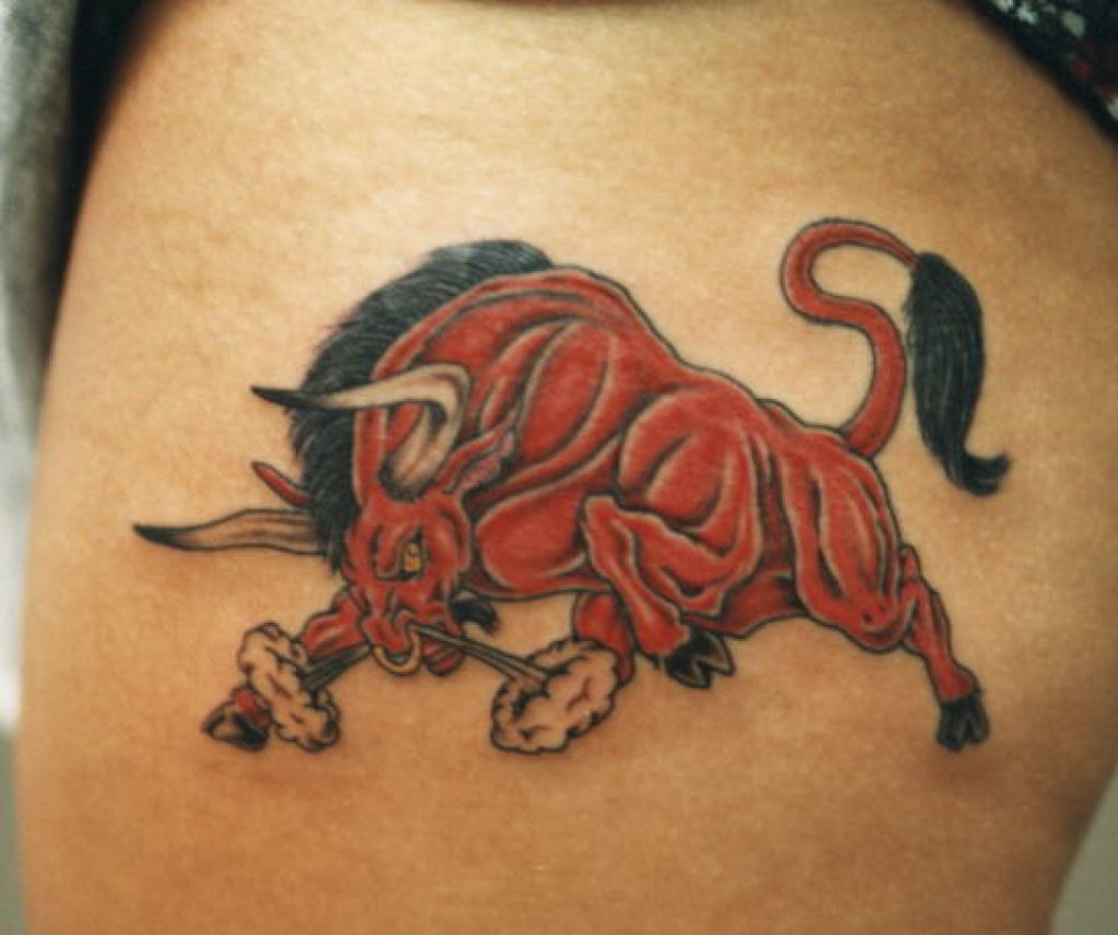 fighting bull tattoo