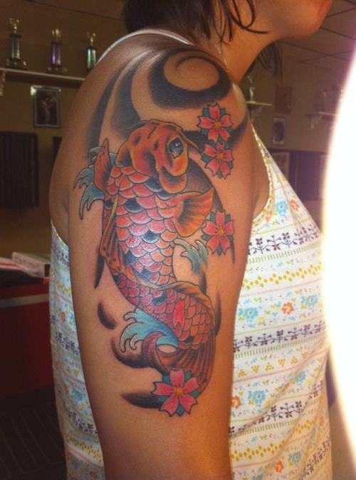 koi fish pisces tattoo design