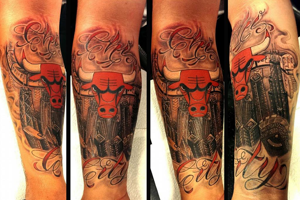 unique bull tattoo design