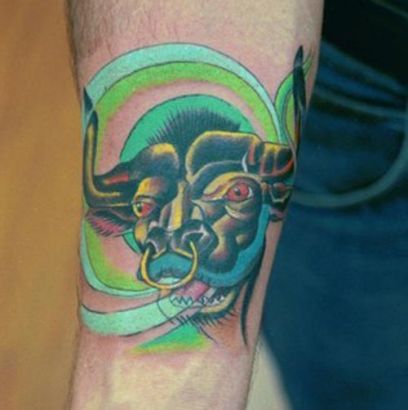 amazing bull tattoo design