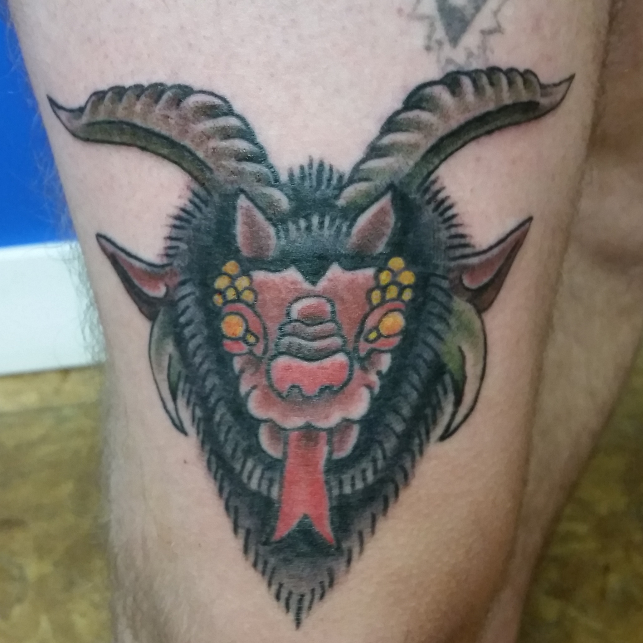 traditional capricorn tattoo for men