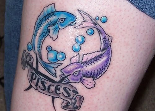 pisces tattoo design on arm