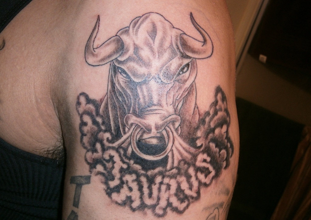 zodiac sign taurus bull tattoo