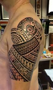 half sleeve polynesian maori tattoo