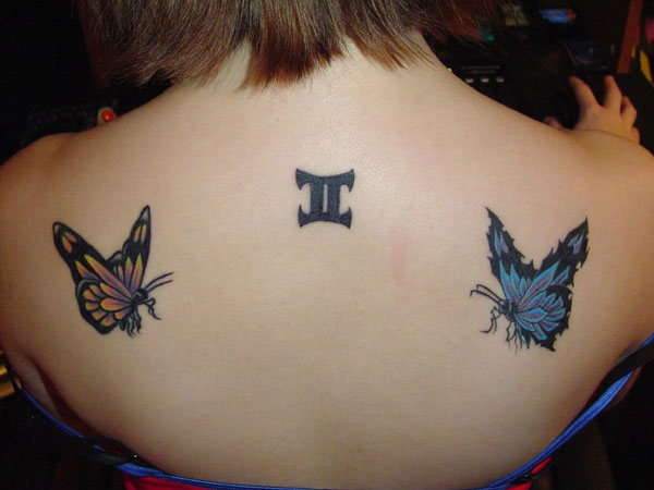 butterfly gemini tattoo 