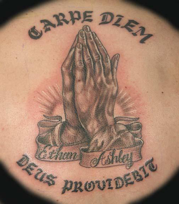 religious carpe diem tattoo on back