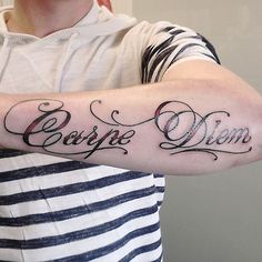 arms carpe diem tattoo design