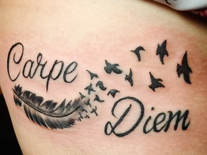 carpe diem tattoo design for men and women