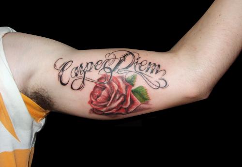 carpe diem tattoo withrose