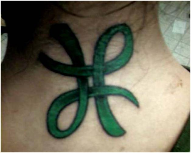 green gemini tattoo dsign