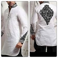 short embroidery kurta pyjama for men