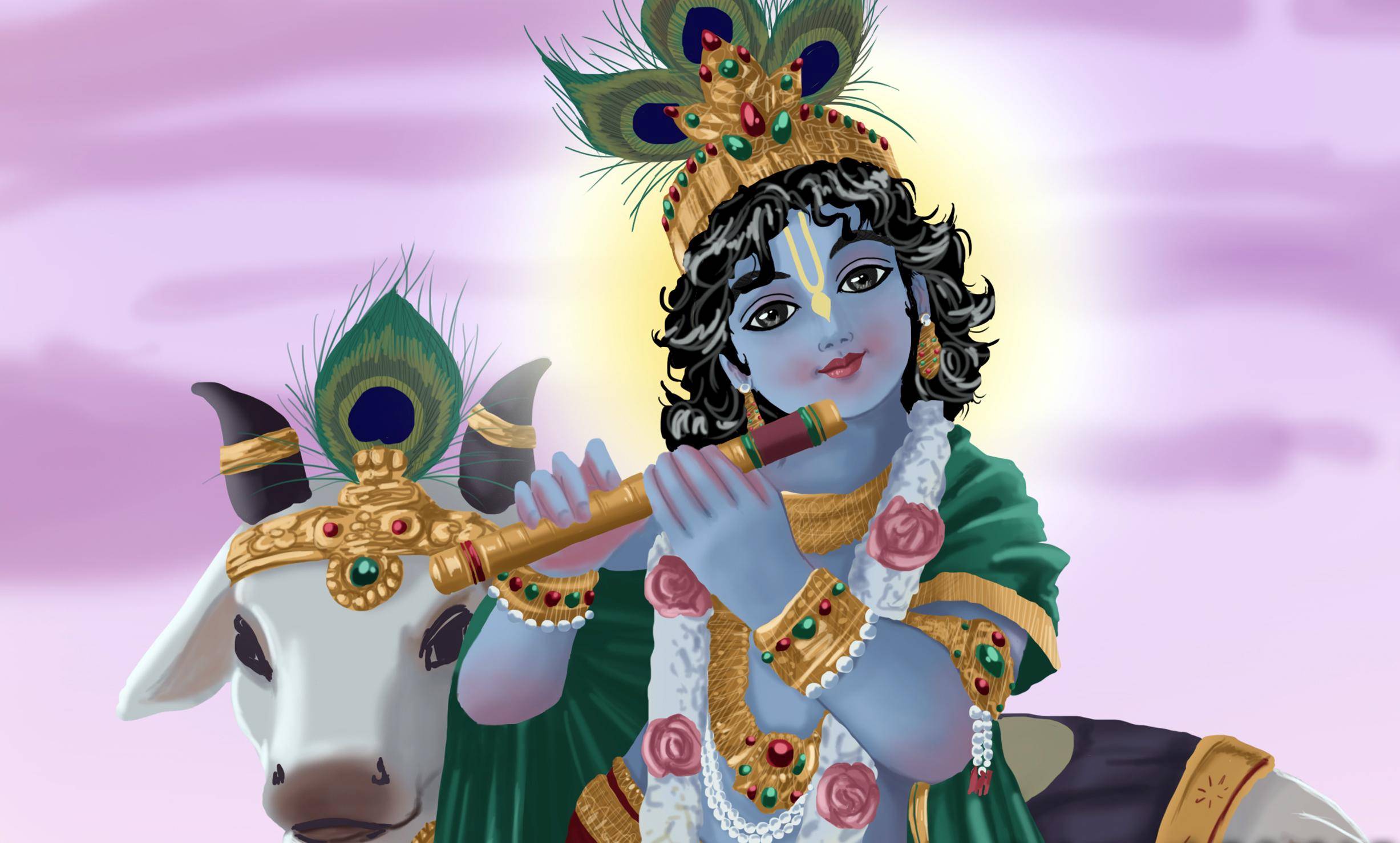 animated images of lord krishna for computer screen
