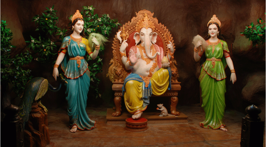 wives with lord ganesha