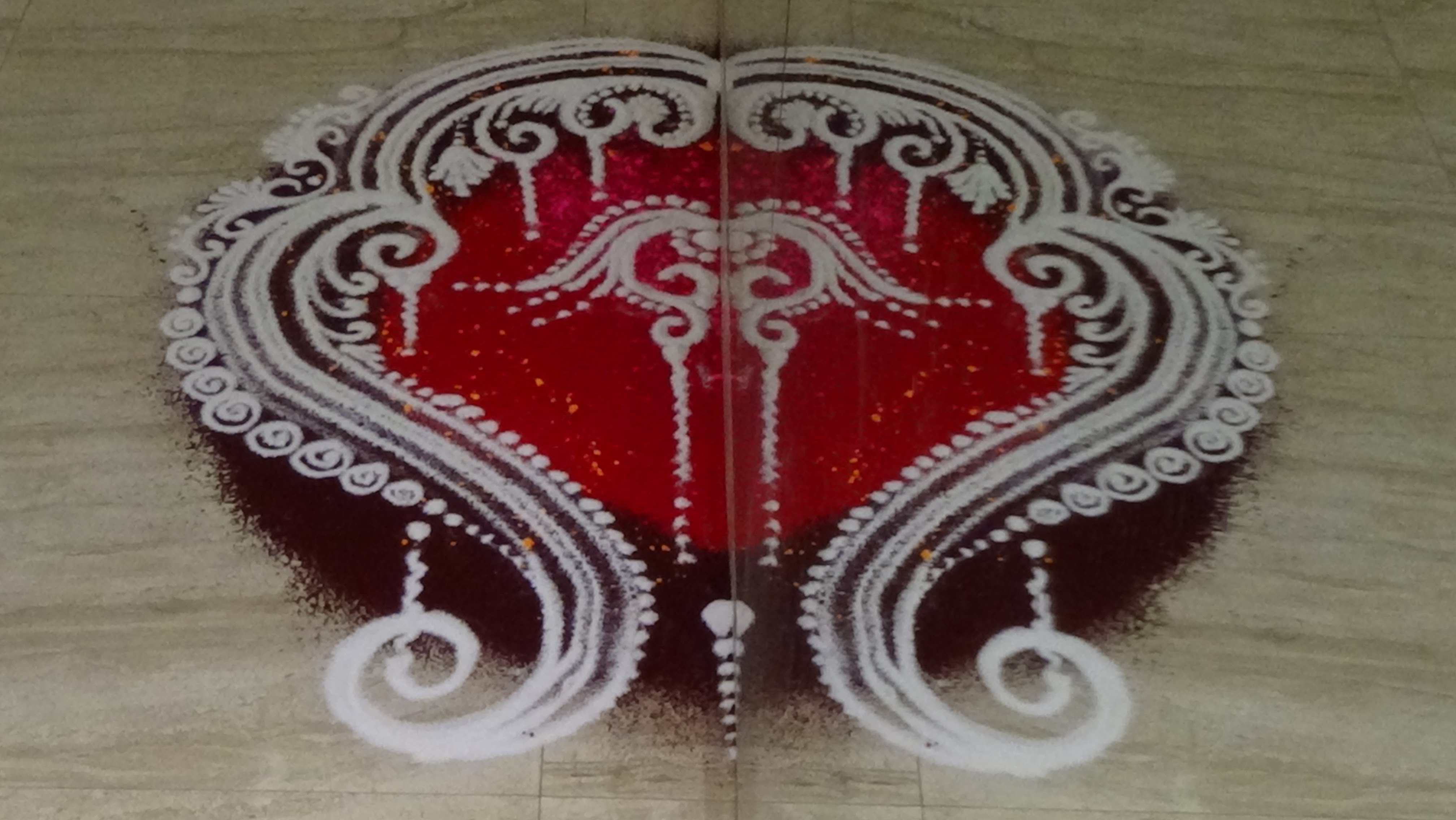 mirror pattern rangoli design