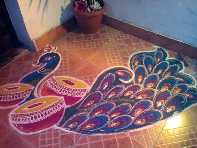 traditional rangoli design for diwali
