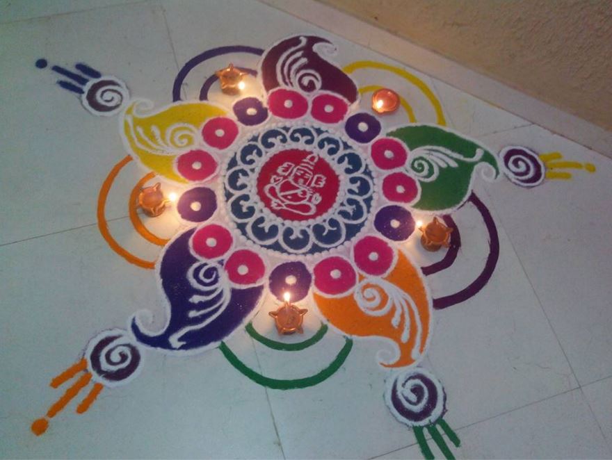 beautiful rangoli design for diwali