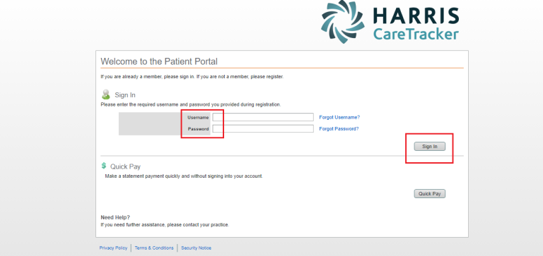 Harris Caretracker Patient Portal Login Www healthtracker