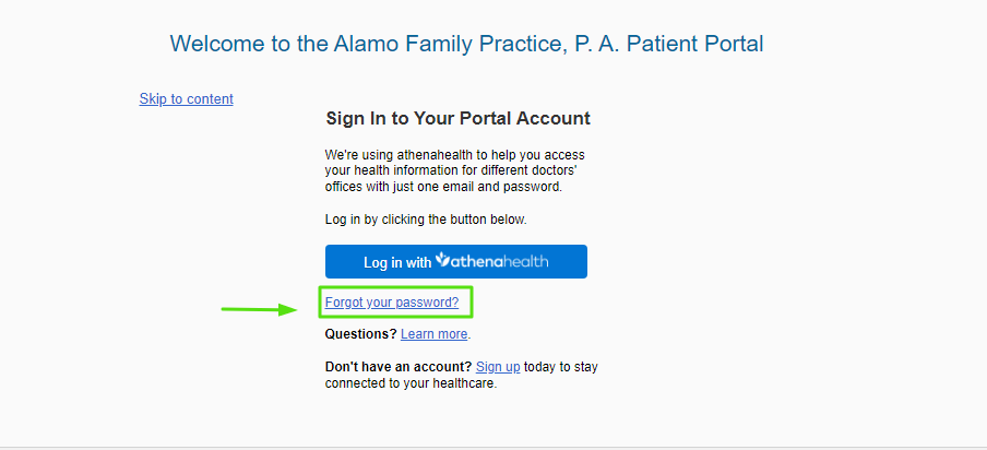Alamo Family Practice Patient Portal