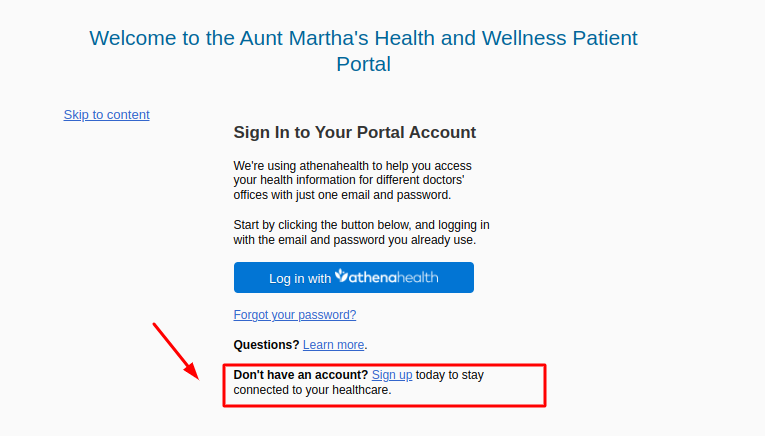 Aunt Marthas Patient Portal 