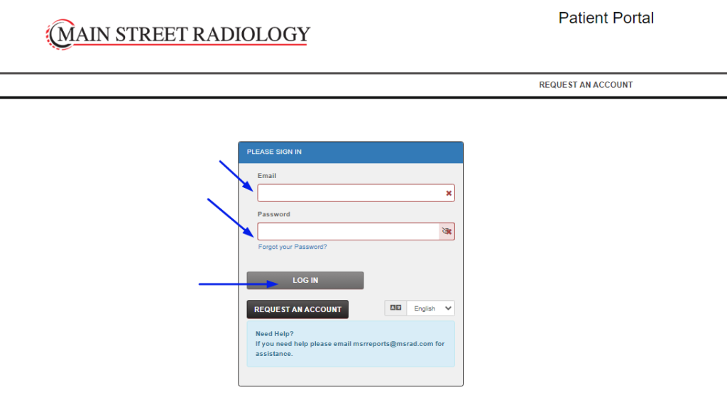 Main Street Radiology Patient Portal