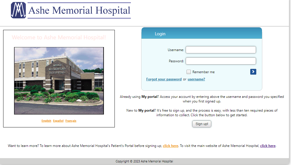 Ashe Patient Portal